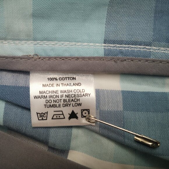 NWOT Rule 18 A Bobby Jones Brand Men's Size 36 Teal & White Plaid Golf Shorts - Picture 4 of 12